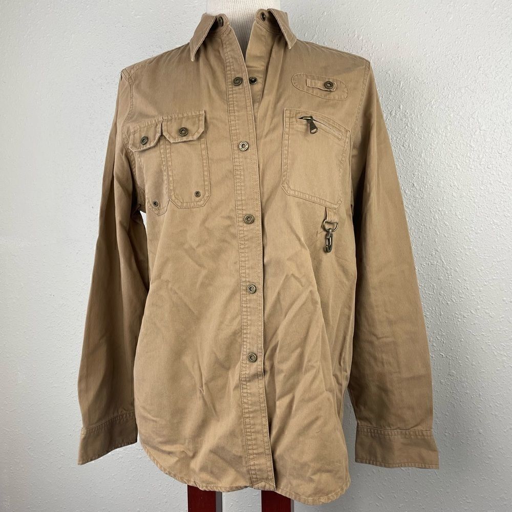 EUC Lauren Ralph Lauren Womens Traditional Sport Fly Fishing Shirt Size M
